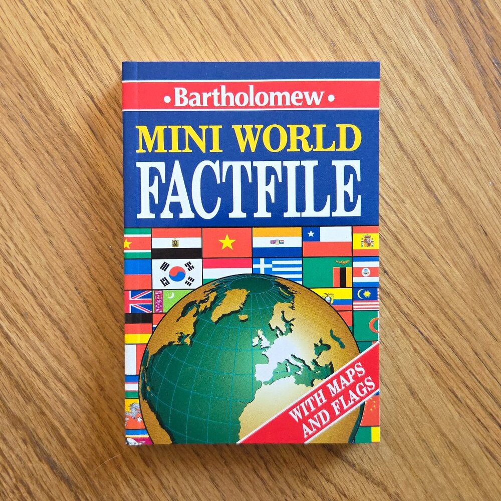 Mini World Factfile Vintage Book by John Bartholomew